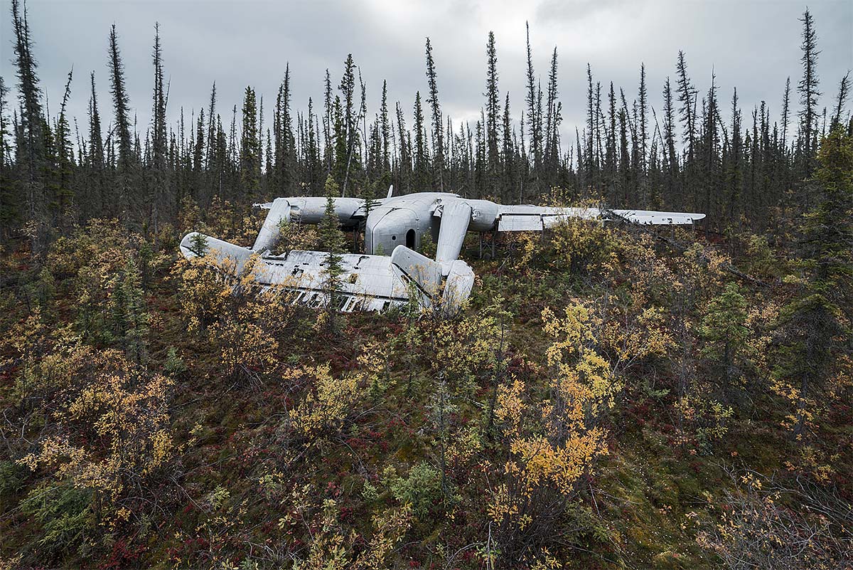 woodcutter, happy end #11.1, usa, 2012 (fairchild c-82, all survived for 3 days at -50F in Jan 1965 with the wood they had "cut" on the short landing)