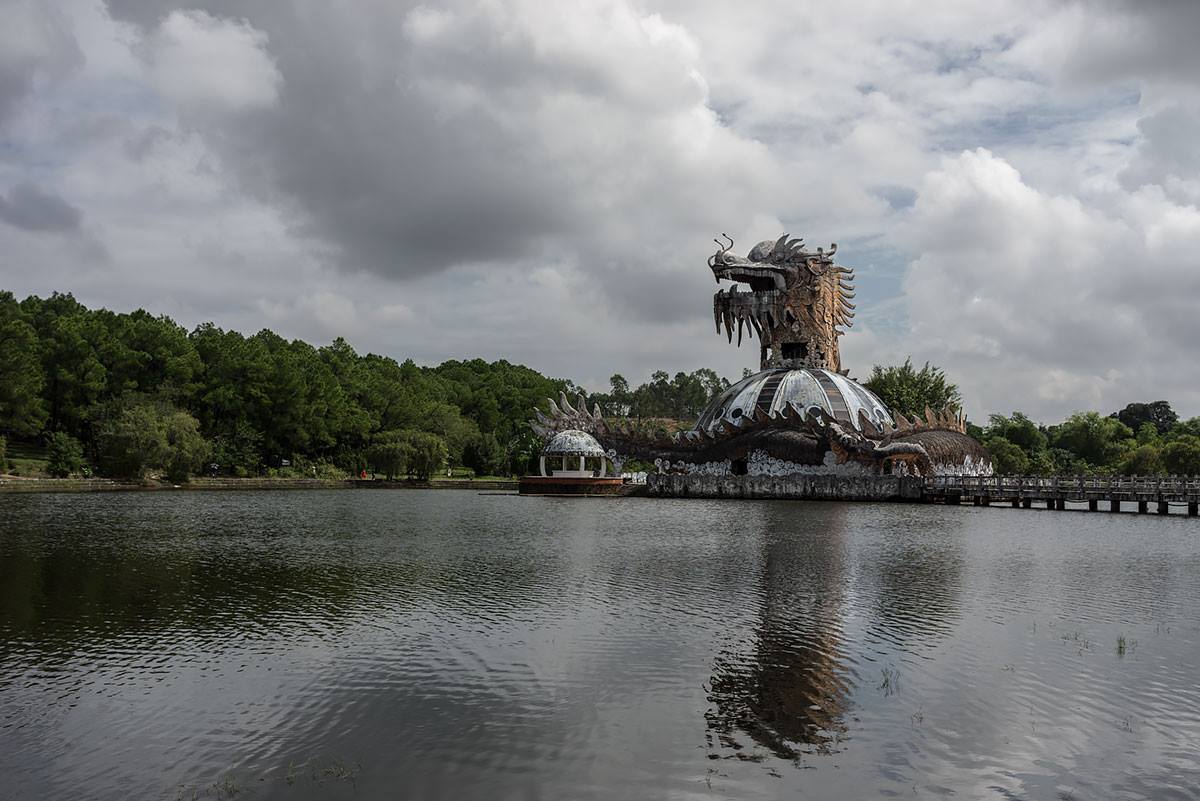 it was a pleasure #71, vietnam, 2016 (the waterpark in hue open half finished in 2004 but never got going as the rides where too far apart. 3 crocs were abandoned in a pond when it closed)