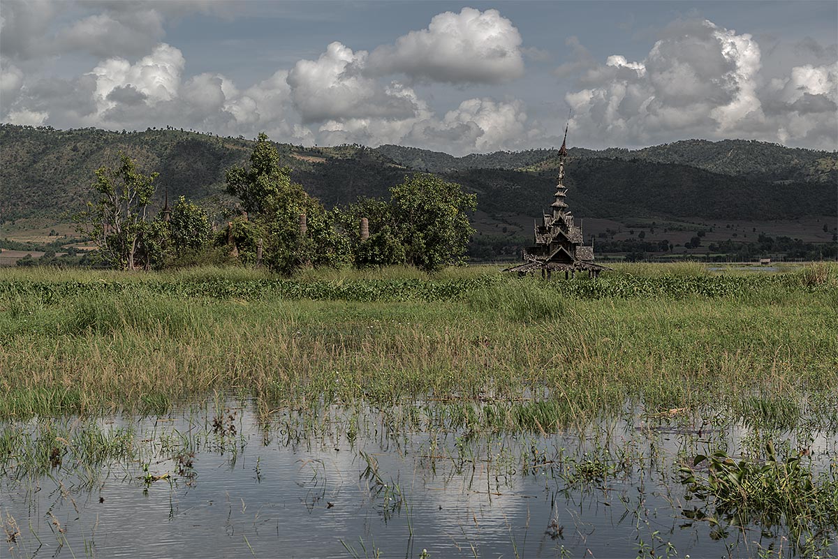 faithless #16, burma, 2012 (flooded temple in burma's first hydroelectric project)